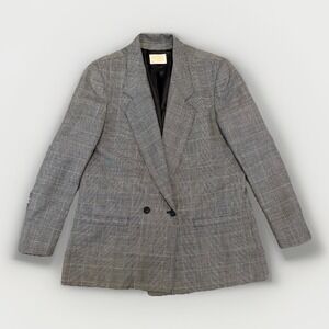 PENDLETON VTG  Women's Sz 16 Double Breasted Plaid Wool Blazer | Classic Preppy